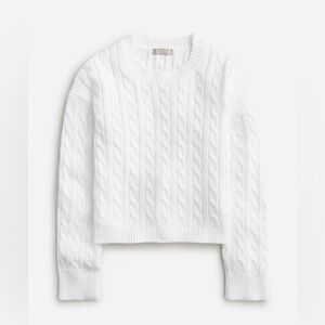 J. Crew Women's White Cable Knit Sweater Size Small White